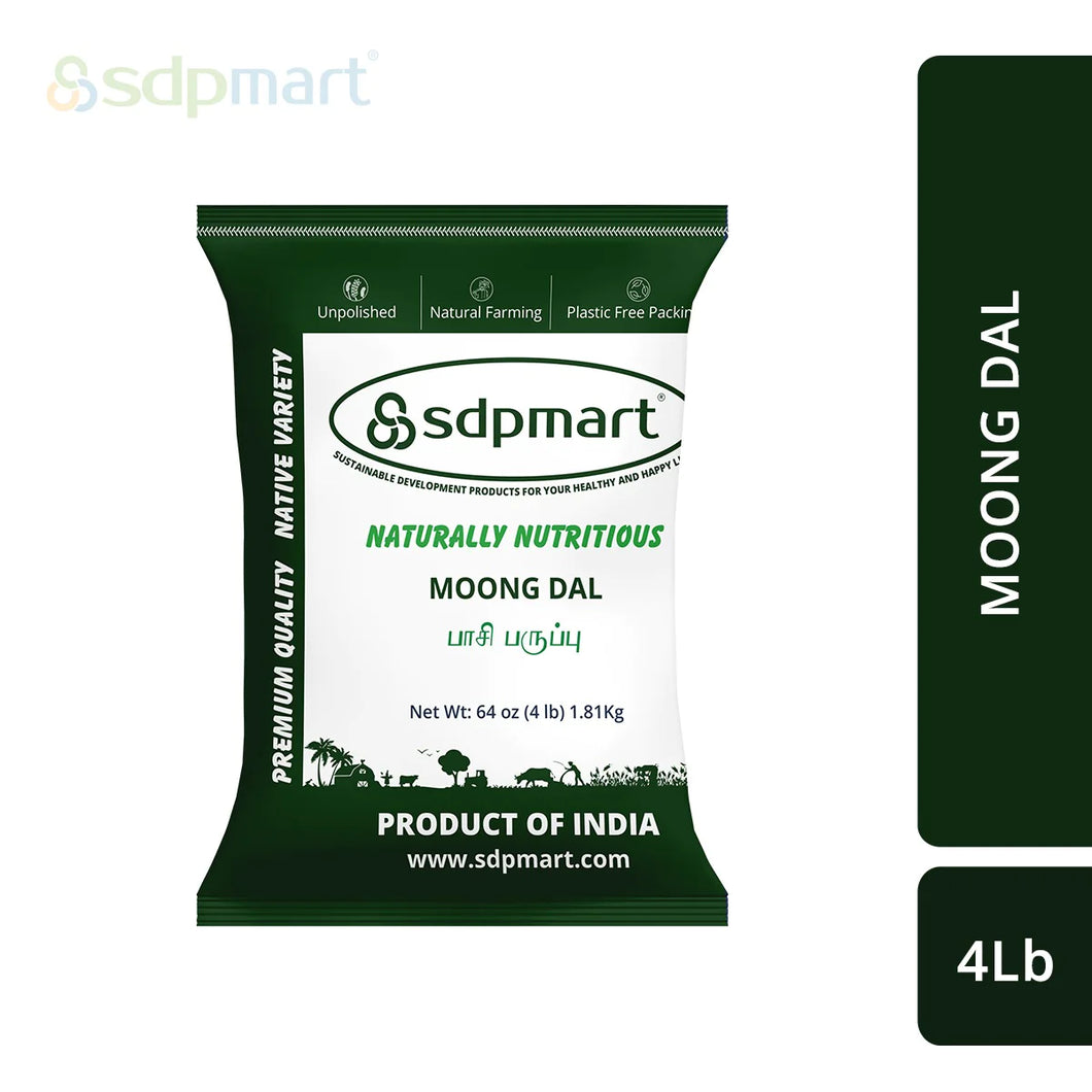 SDPMart Premium Moong Dhal - 1.81 Kg (4 Lbs)