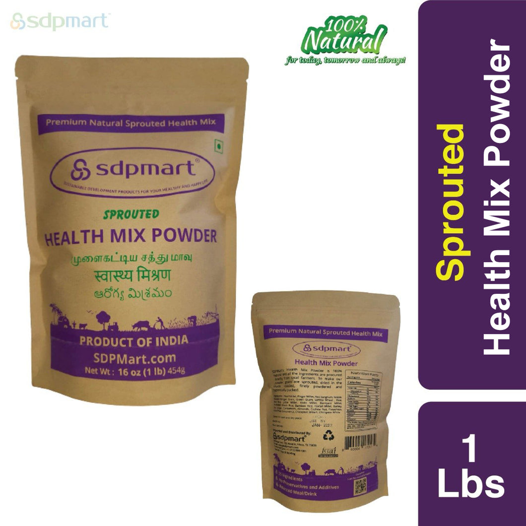 SDPMart Premium Natural Sprouted Health Mix (Sathumavu) - 1 Lb